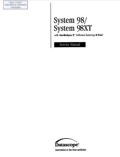 Сервисная инструкция, Service manual на Мониторы System 98/98XT
