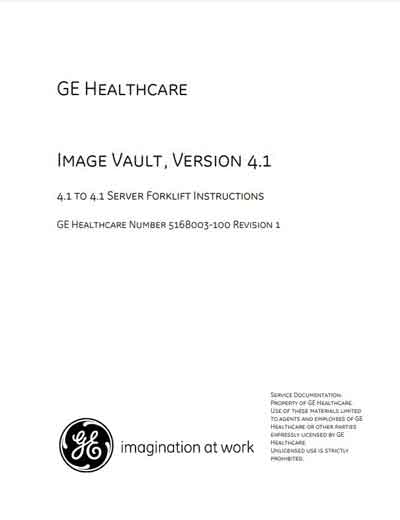 Руководство пользователя, Users guide на Разное Image Vault, Version 4.1 Server Forklift Instructions