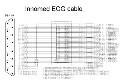 Схема электрическая, Electric scheme (circuit) на Диагностика-ЭКГ Кабель отведений кардиографов HeartScreen и HeartMirror