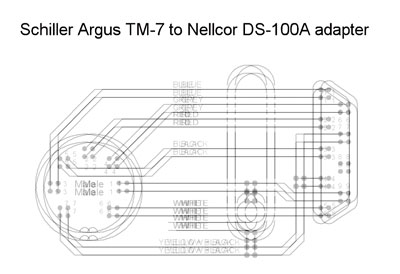 Схема электрическая, Electric scheme (circuit) на Мониторы Адаптер датчика сатурации кислорода DS-100A для монитора Argus TM-7