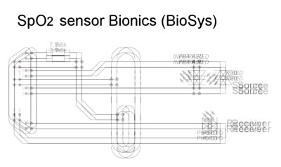 Схема электрическая, Electric scheme (circuit) на Мониторы Датчик сатурации кислорода фирмы Bionics