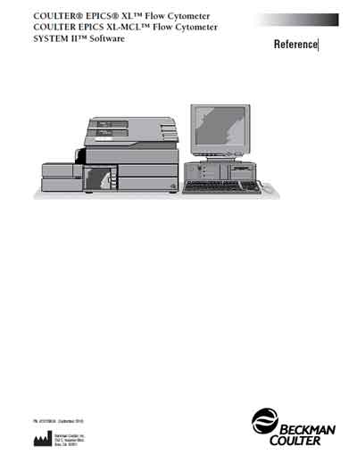 Справочные материалы, Reference manual на Анализаторы Цитометр Epics XL, XL-MSL System II Software (Reference)