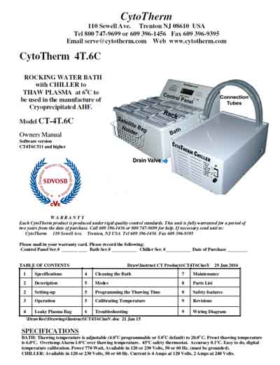 Инструкция пользователя User manual на CytoTherm-4T.6C [---]