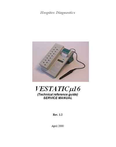 Сервисная инструкция, Service manual на Лаборатория Прибор Ves-static m16
