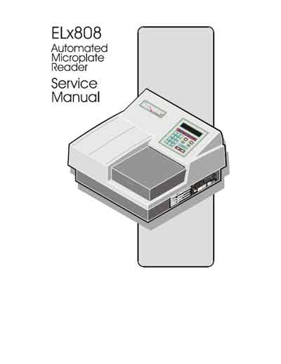 Сервисная инструкция, Service manual на Лаборатория Автоматический ридер Elx808 