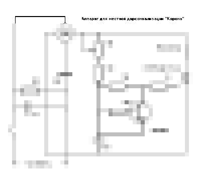 Схема электрическая, Electric scheme (circuit) на Терапия Корона (для местной дарсонвализации)