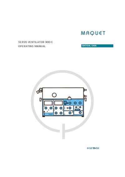 Инструкция оператора Operator manual на Servo Ventilator 900 C [Maquet]