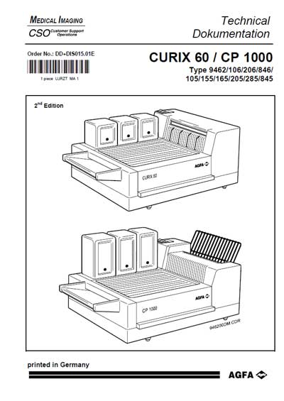 Техническая документация Technical Documentation/Manual на CP 1000 (для обработки пленки) [Agfa-Gevaert]