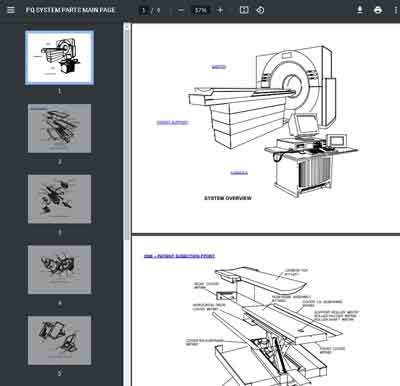 Каталог (элементов, запчастей и пр.) Catalogue, Spare Parts list на CT Scanner PQ System Parts [Marconi] [Picker]