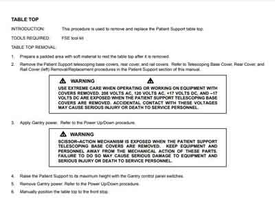 Инструкция по установке Installation Manual на CT Scanner IQ (Table top) [Picker]