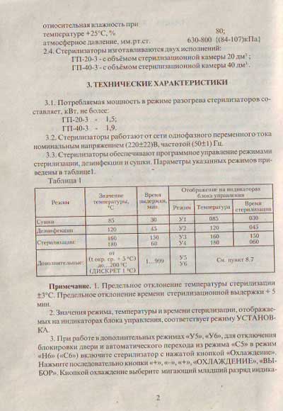 Паспорт +схема электрическая, Passport +circuit на Стерилизаторы Стерилизатор воздушный ГП-20-3, ГП-40-3