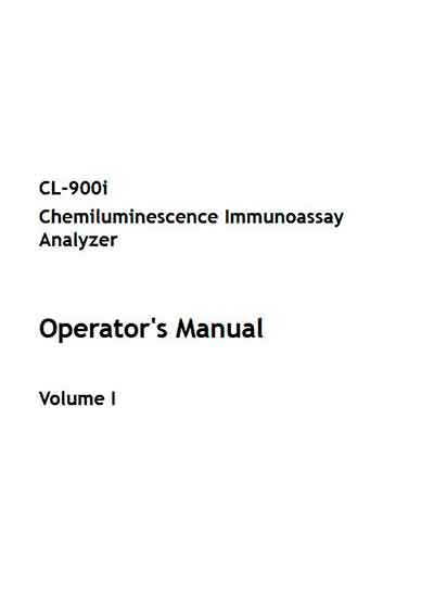 Инструкция оператора, Operator manual на Анализаторы CL-900i