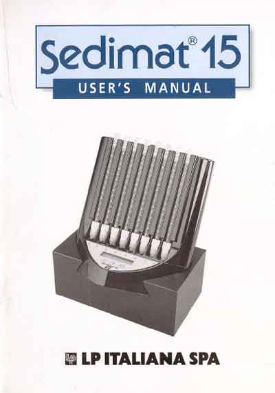 Инструкция пользователя User manual на ESR-система Sedimat 15 v3.1 (Lp Italiana) [---]