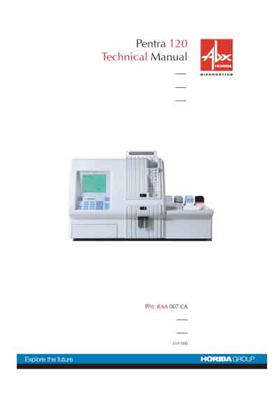 Техническая документация Technical Documentation/Manual на Pentra 120 [Horiba -ABX Diagnostics]