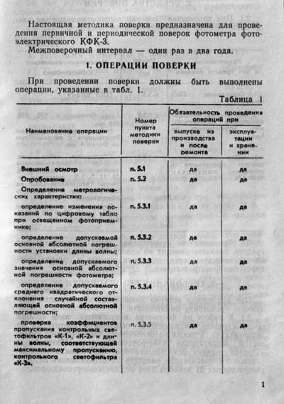 Методика поверки, Methods of verification на Анализаторы-Фотометр КФК-3