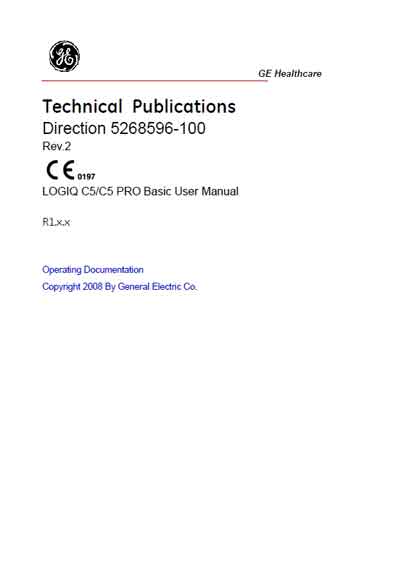 Инструкция пользователя, User manual на Диагностика-УЗИ Logiq C5/C5 Pro