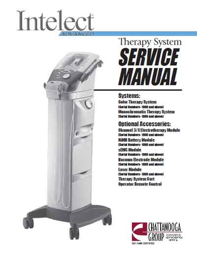 Сервисная инструкция Service manual на Intelect Advanced [Chattanooga]