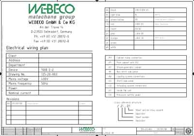 Схема электрическая, Electric scheme (circuit) на Стерилизаторы Стерилизатор Webeco-Helling E-серии