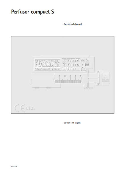 Сервисная инструкция Service manual на Инфузомат Perfusor Compact S (Version 1.11) [BBraun]