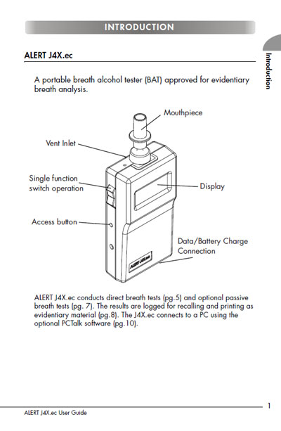 Инструкция по эксплуатации, Operation (Instruction) manual на Анализаторы Алкотестер Alert J4X
