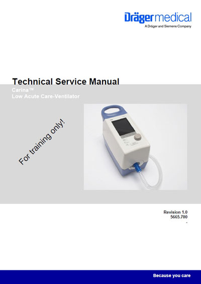 Сервисная инструкция Service manual на Carina - For training only! [Drager]