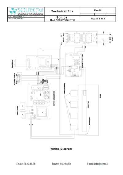 Техническая документация Technical Documentation/Manual на Ультразвуковая ванна Sonica 5200-5300 ETH (Soltec) [---]