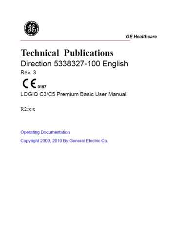 Инструкция пользователя, User manual на Диагностика-УЗИ Logiq C3/C5 Rev. 3