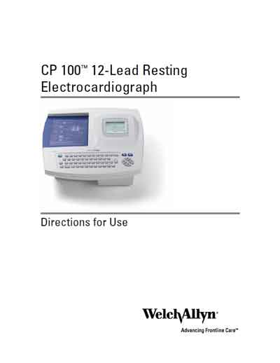 Инструкция пользователя User manual на CP 100 [Welch Allyn]