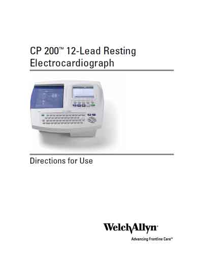 Инструкция пользователя User manual на CP 200 [Welch Allyn]