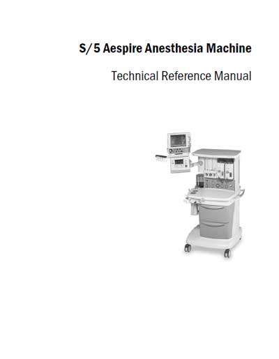 Техническая документация Technical Documentation/Manual на Aespire S/5 [Datex-Ohmeda]