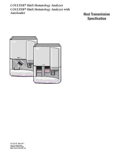 Техническая документация, Technical Documentation/Manual на Анализаторы HmX - Host Transmission Specification (May 2005)