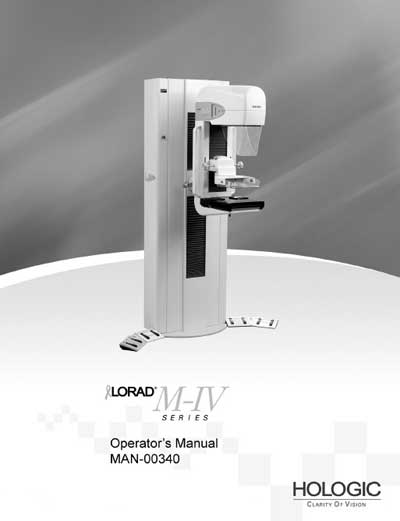 Инструкция пользователя User manual на Маммограф Lorad M-IV [Hologic]