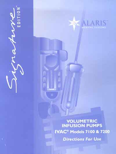 Инструкция пользователя, User manual на Разное Инфузомат IVAC 7100/7200 (Alaris)