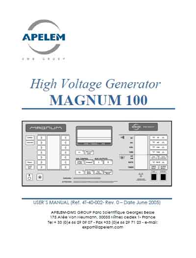 Инструкция пользователя User manual на Magnum 100 [Apelem]