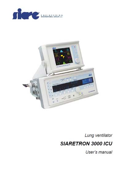 Инструкция пользователя User manual на Siaretron 3000 icu [Siare]