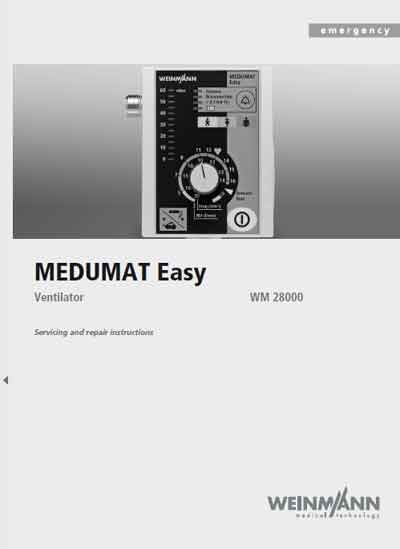 Инструкция по обслуживанию и ремонту, Adjustment instructions на ИВЛ-Анестезия Medumat Easy WM-28000