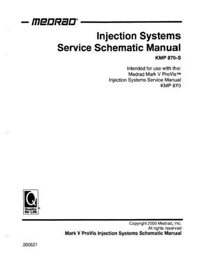 Схема электрическая Electric scheme (circuit) на Инъекционная система Mark V Provis (KMP 870-S) [Medrad]