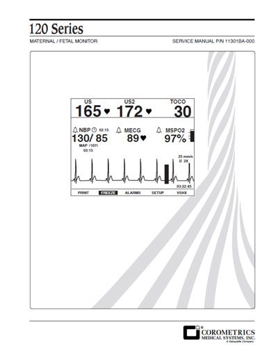 Сервисная инструкция Service manual на Corometrics серии 120 Series (Marquette) [General Electric]