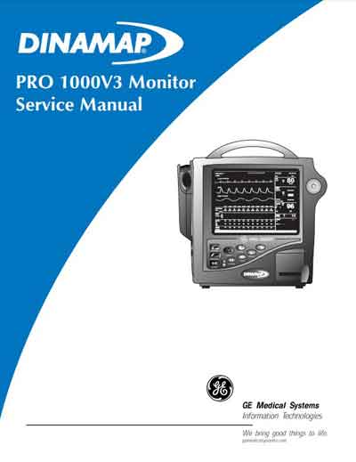 Сервисная инструкция, Service manual на Мониторы Dinamap Pro 1000 V3