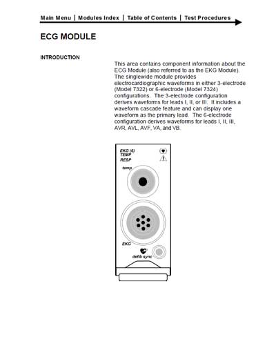 Техническая документация Technical Documentation/Manual на Dinamap ECG Module [Critikon]