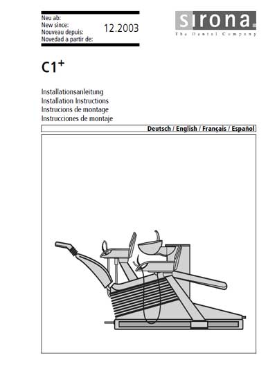 Инструкция по монтажу Installation instructions на C1+ [Sirona]