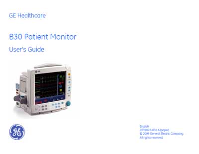 Инструкция пользователя User manual на B30 [General Electric]