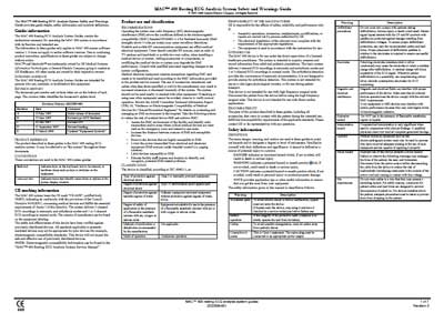 Инструкция оператора Operator manual на MAC 400 - Resting ECG Analysis System (Rev E) [General Electric]