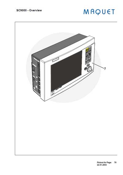 Каталог (элементов, запчастей и пр.) Catalogue, Spare Parts list на SC 9000- Overview [Maquet]