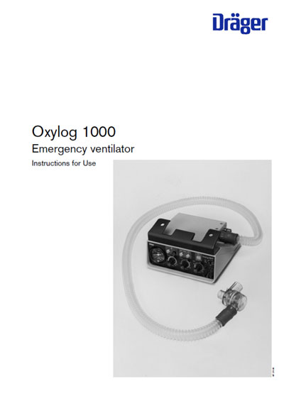 Инструкция пользователя User manual на Oxylog 1000 [Drager]