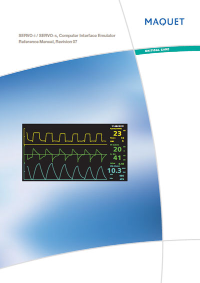 Справочные материалы Reference manual на Servo-i, Servo-s Computer Interface Emulator (Ver 4.0 Rev 07) [Maquet]