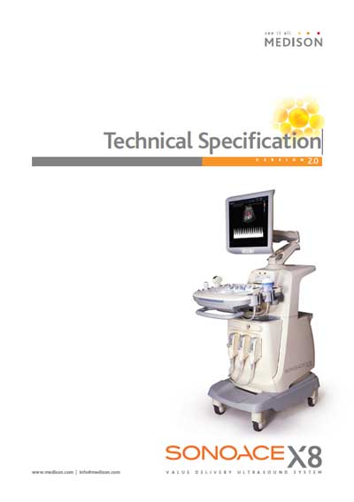 Техническая документация Technical Documentation/Manual на SonoAce X8 Technical Specification [Medison]