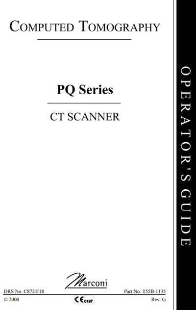 Инструкция оператора Operator manual на CT Scanner PQ Series [Marconi] [Picker]