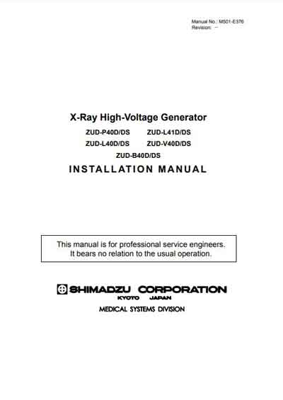 Инструкция по монтажу Installation instructions на ZUD-P40D, L40D, L41D, V40D, B40D [Shimadzu]
