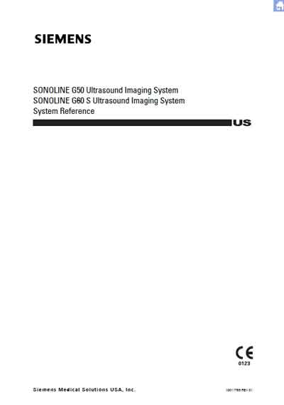 Справочные материалы, Reference manual на Диагностика-УЗИ Sonoline G50, G60 S (System Reference)